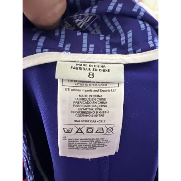 Adidas size 8 purple patterned golf skort - Picture 4 of 5